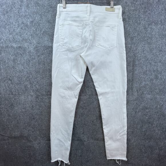 Adriano Goldschmied Jeans 28R White Farrah Skinny Ankle High Rise Lyocell - Picture 2 of 10